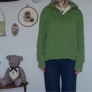 quarter zip knit sweater